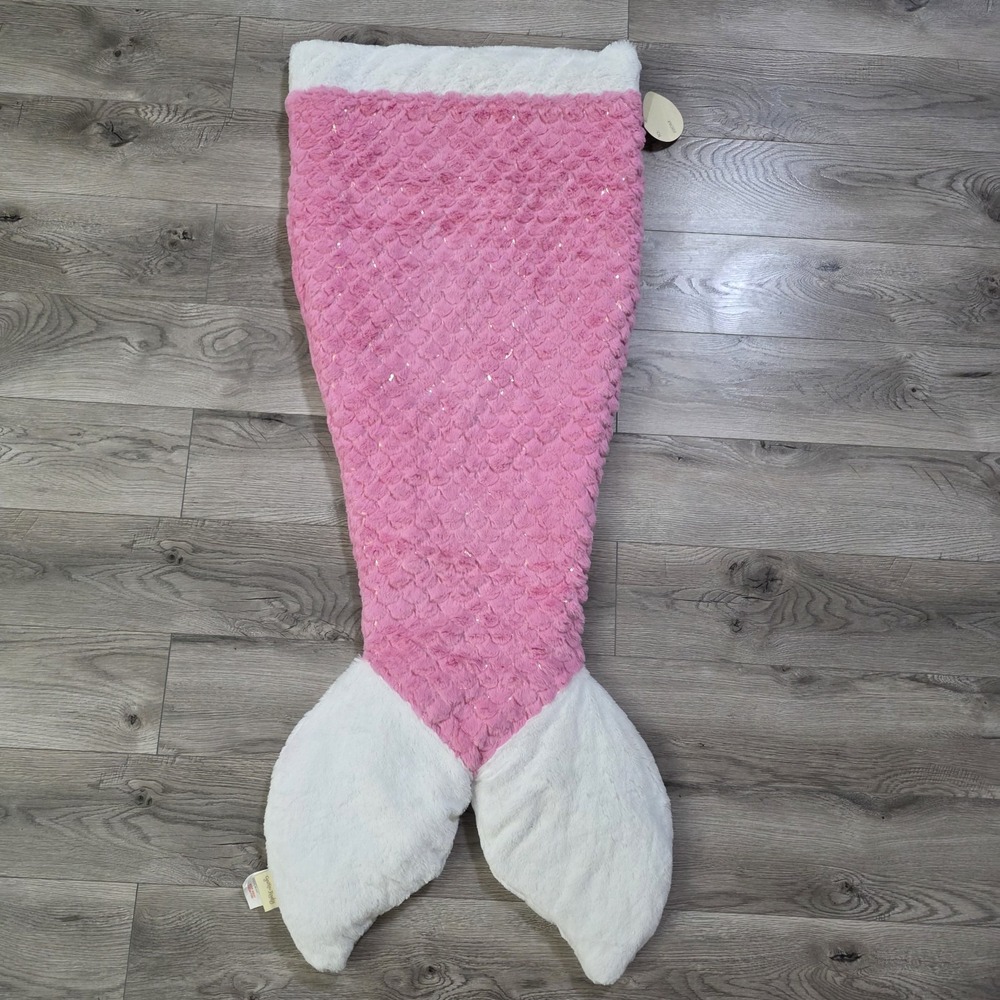 Cynthia Rowley Mermaid Tail Pouch Plush Sequence Blanket Throw Sleeping Bag NWT